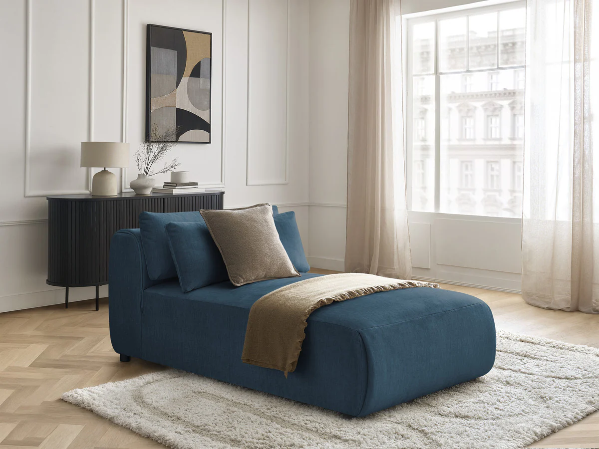 Méridienne avec têtière  pour canapé modulable JANA tissu velours - Image 13