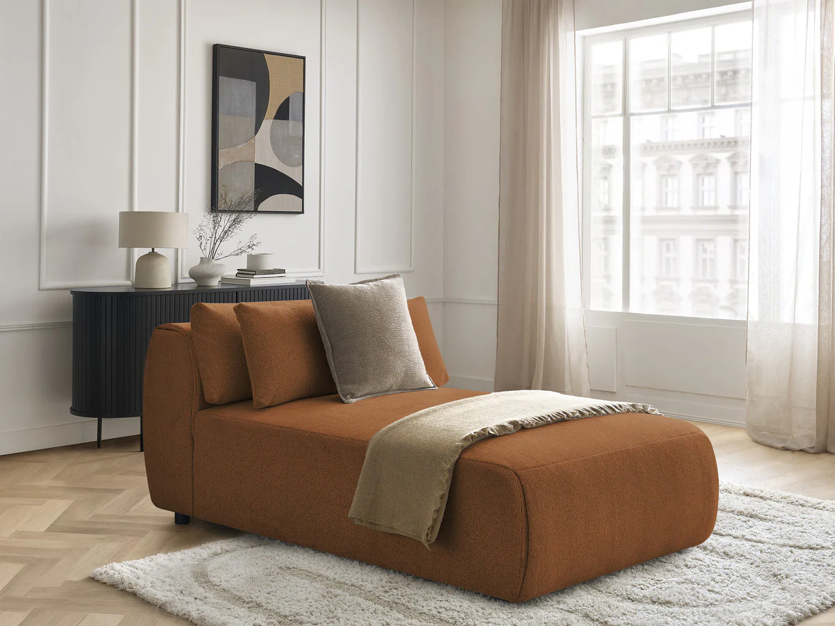 Méridienne avec têtière pour canapé modulable JANA tissu chiné - Image 10