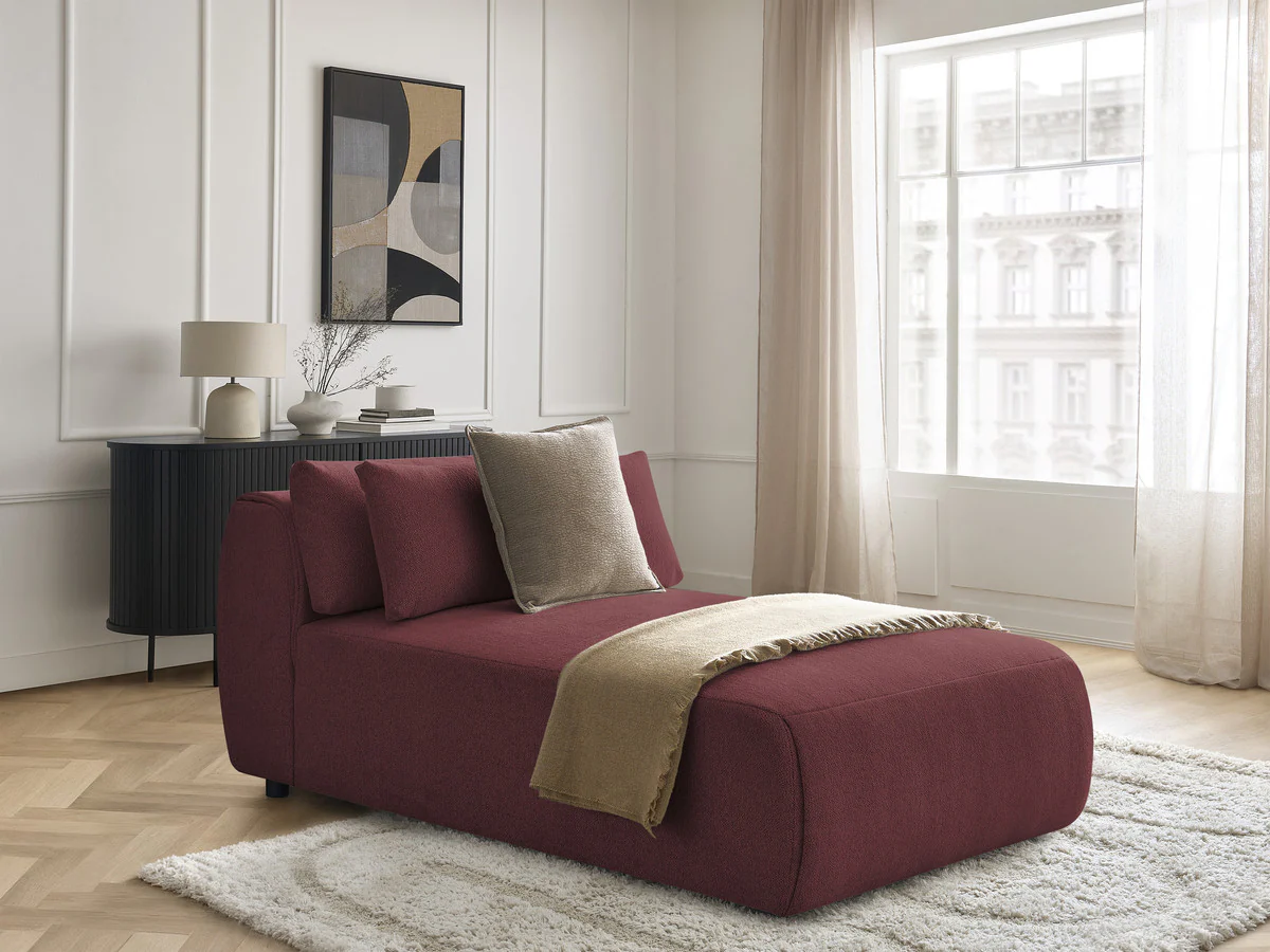 Méridienne avec têtière pour canapé modulable JANA tissu chiné - Image 13