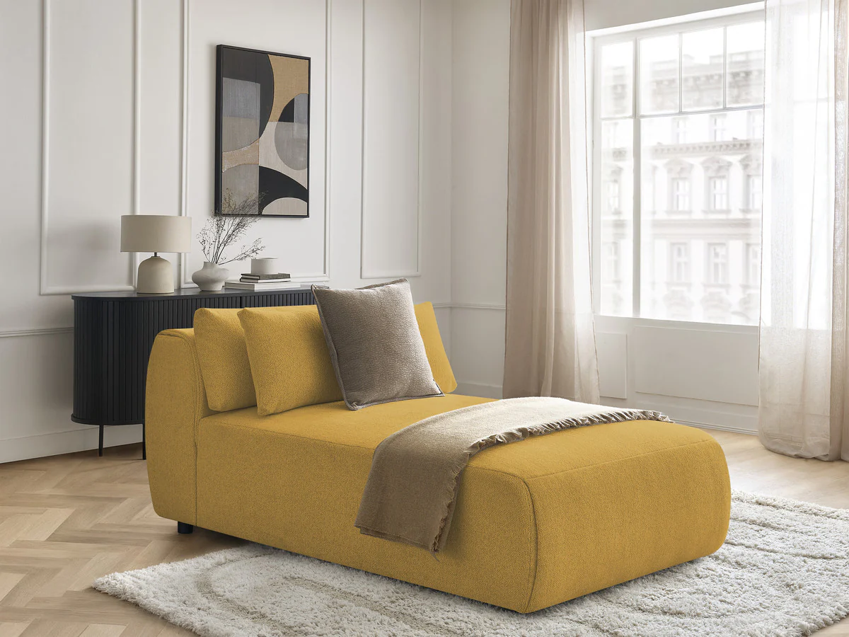Méridienne avec têtière pour canapé modulable JANA tissu chiné - Image 14