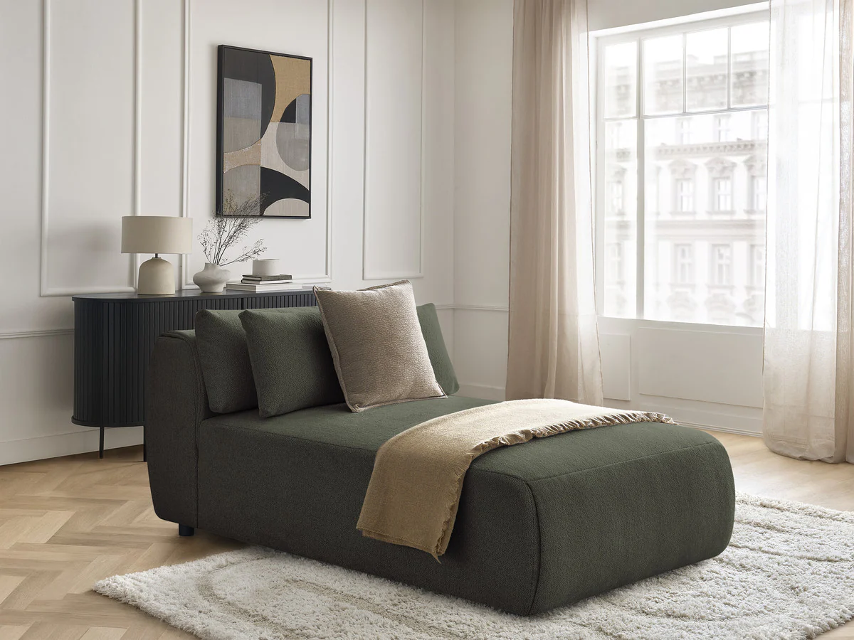 Méridienne avec têtière pour canapé modulable JANA tissu chiné - Image 15