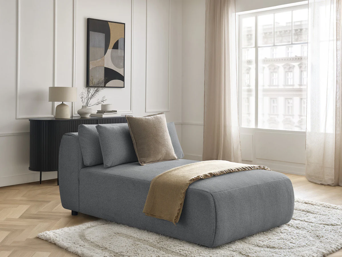 Méridienne avec têtière pour canapé modulable JANA tissu chiné - Image 17