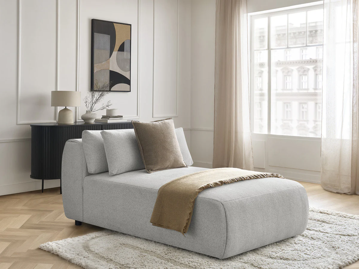Méridienne avec têtière pour canapé modulable JANA tissu chiné - Image 7