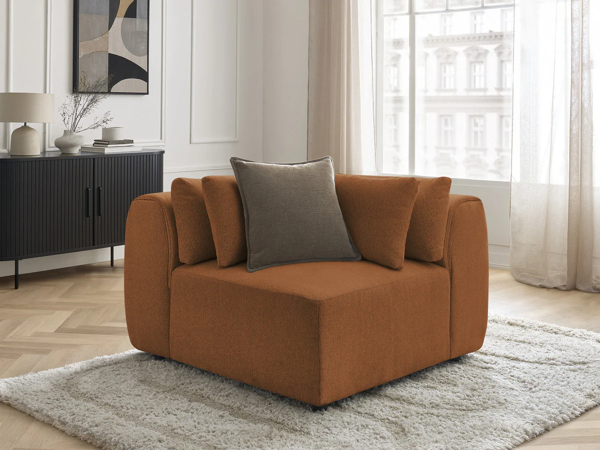 Angle avec têtière pour canapé modulable JANA tissu chiné - Image 10