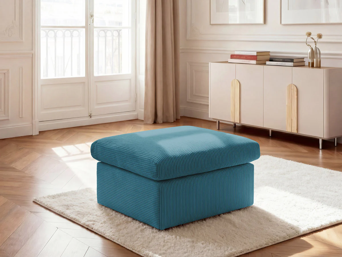 Pouf ENORE tissu velours côtelé - Image 11