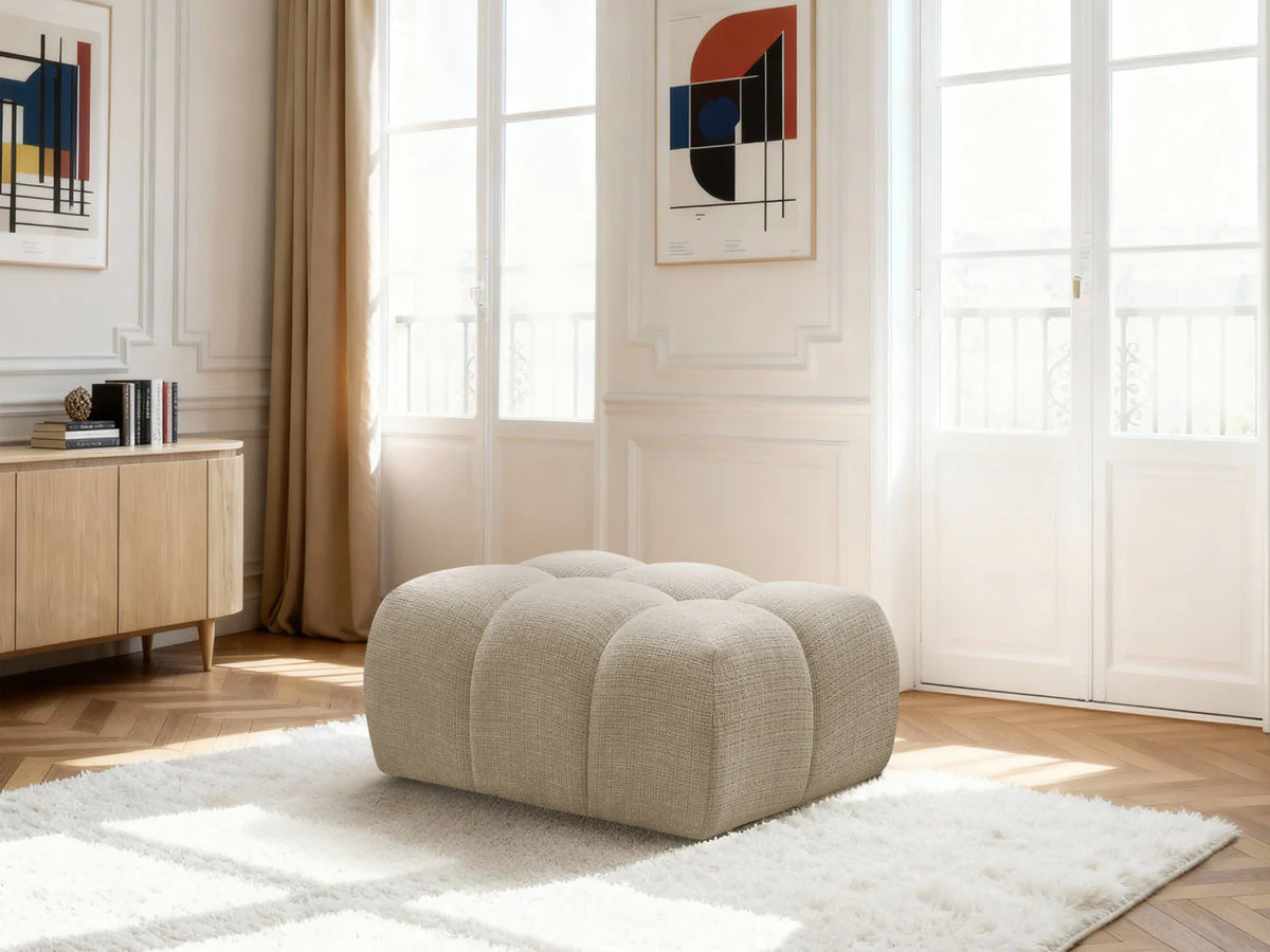 Pouf MELISSE tissu texturé - Image 2
