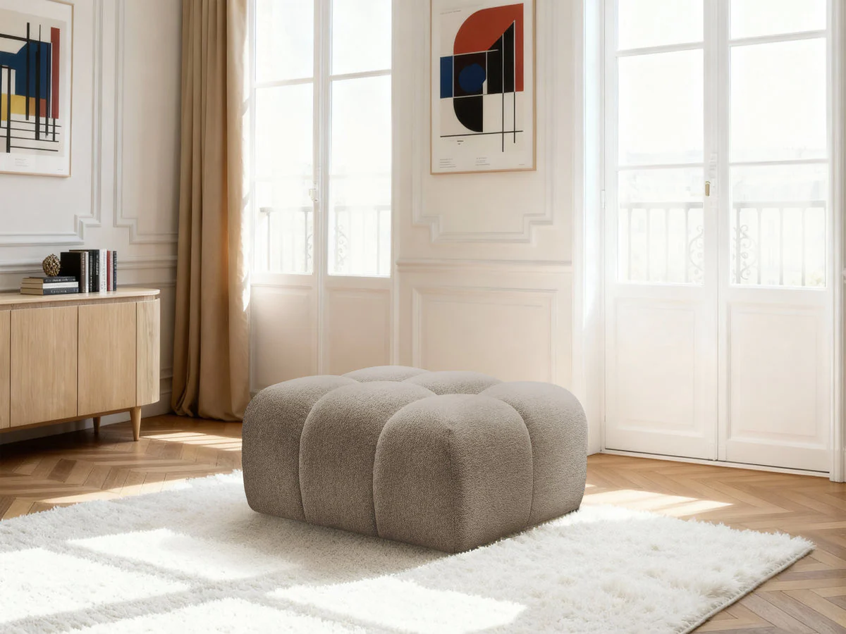 Pouf MELISSE tissu chiné - Image 10