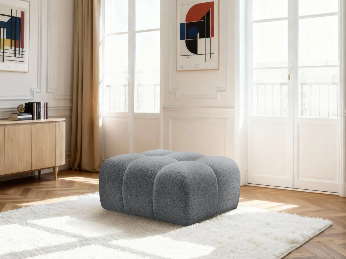 Pouf MELISSE tissu chiné - Image 12