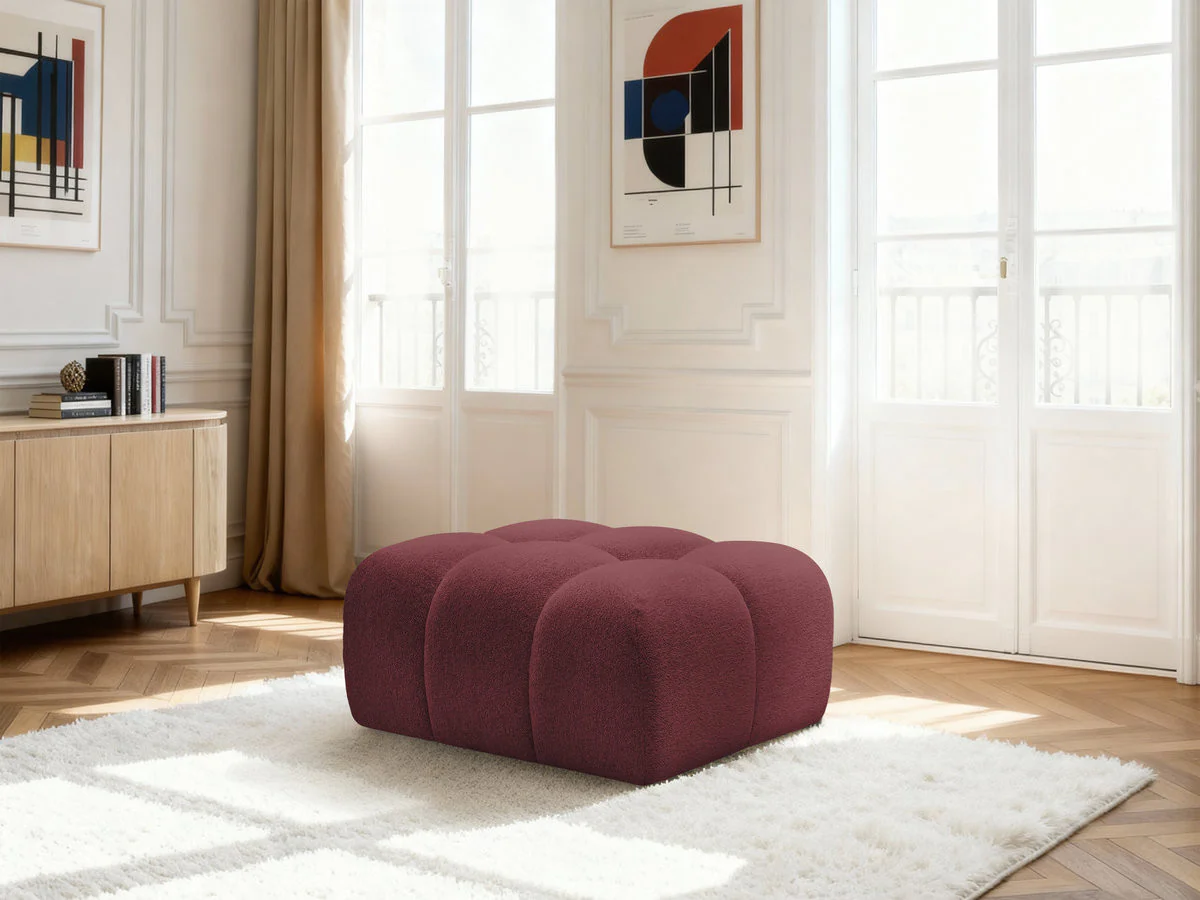 Pouf MELISSE tissu chiné - Image 2