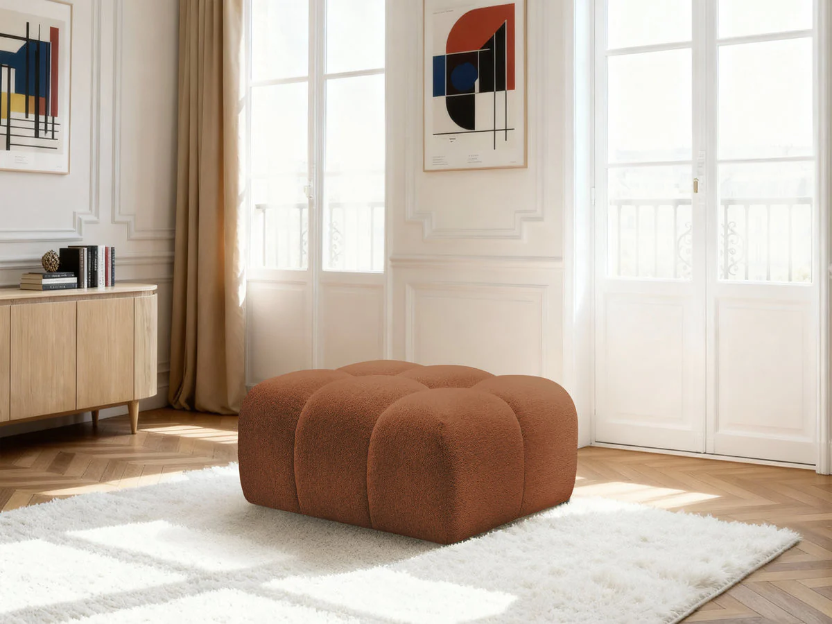 Pouf MELISSE tissu chiné - Image 6