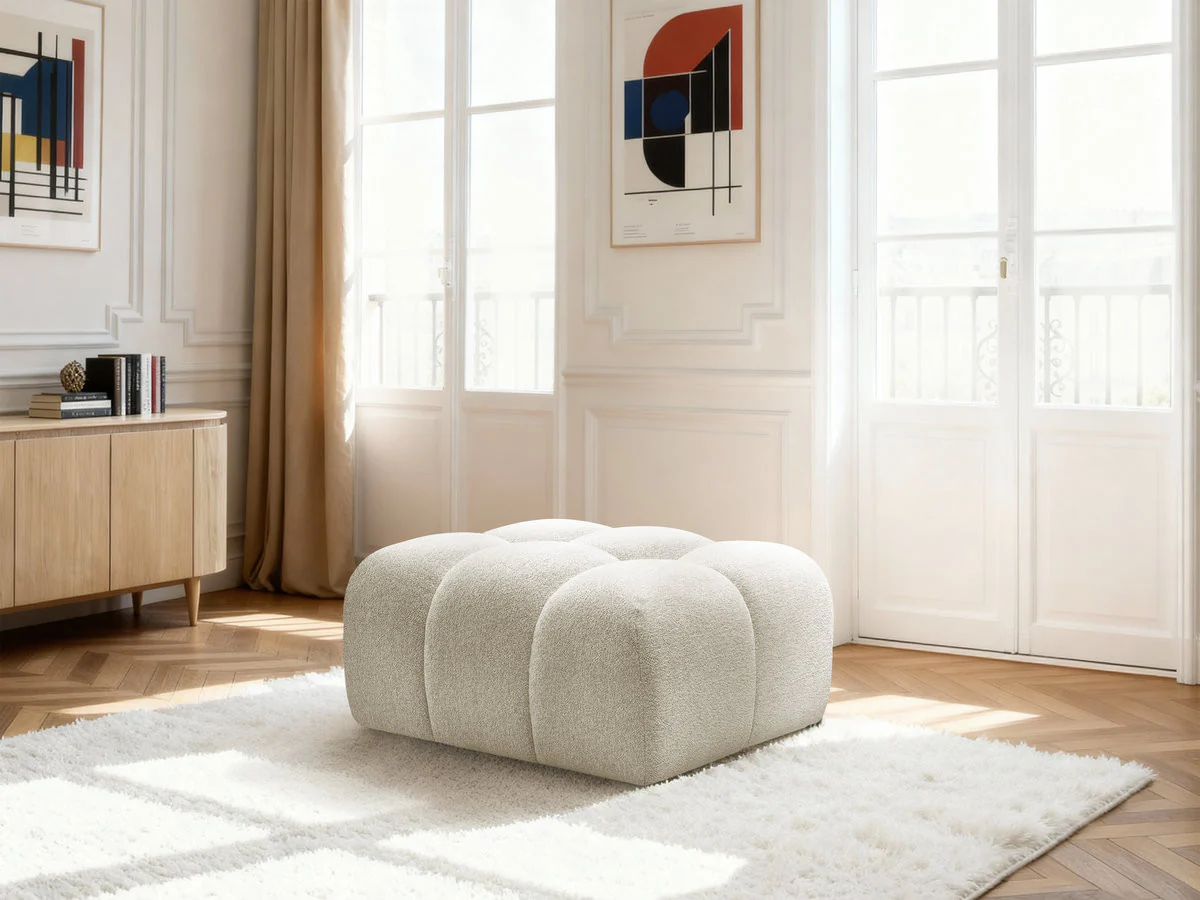 Pouf MELISSE tissu chiné - Image 9