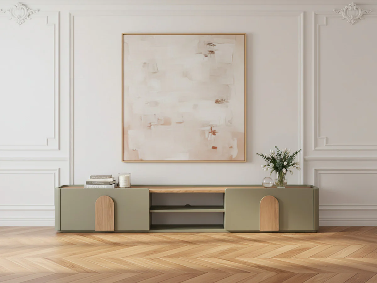 Meuble TV 1 porte 1 tiroir 220 cm ENYRA - Image 3
