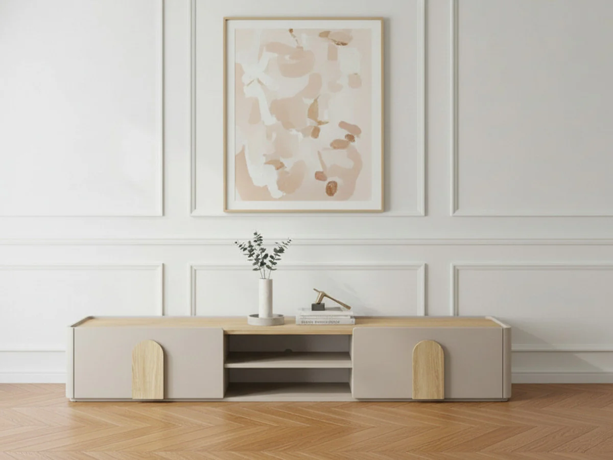 Meuble TV 1 porte 1 tiroir 220 cm ENYRA - Image 4
