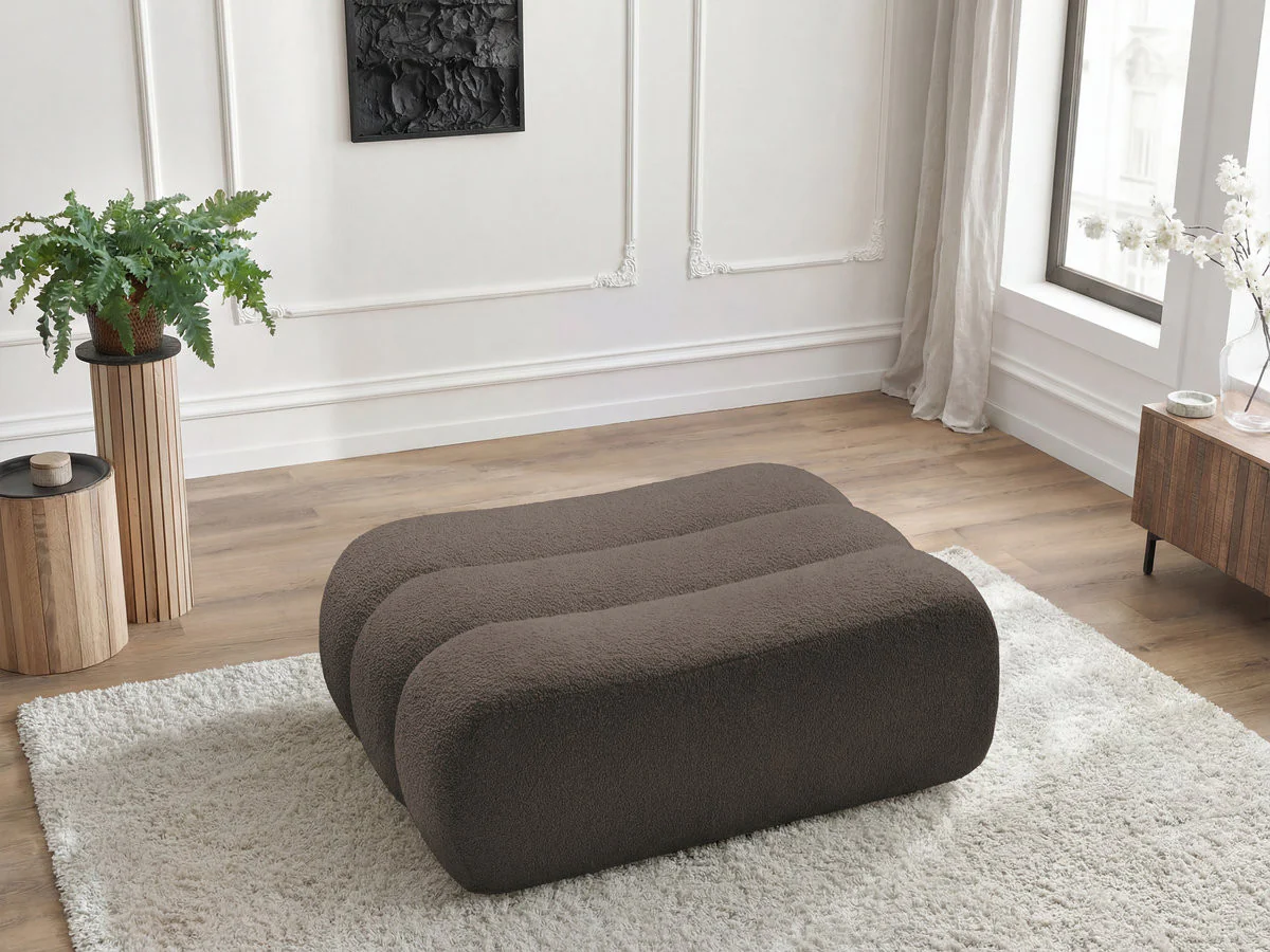 Pouf AZRA tissu bouclette - Image 3