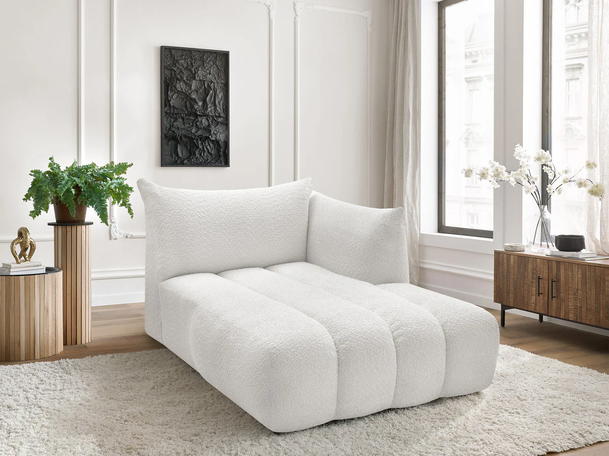 Méridienne pour canapé modulable AZRA tissu bouclette - Image 18