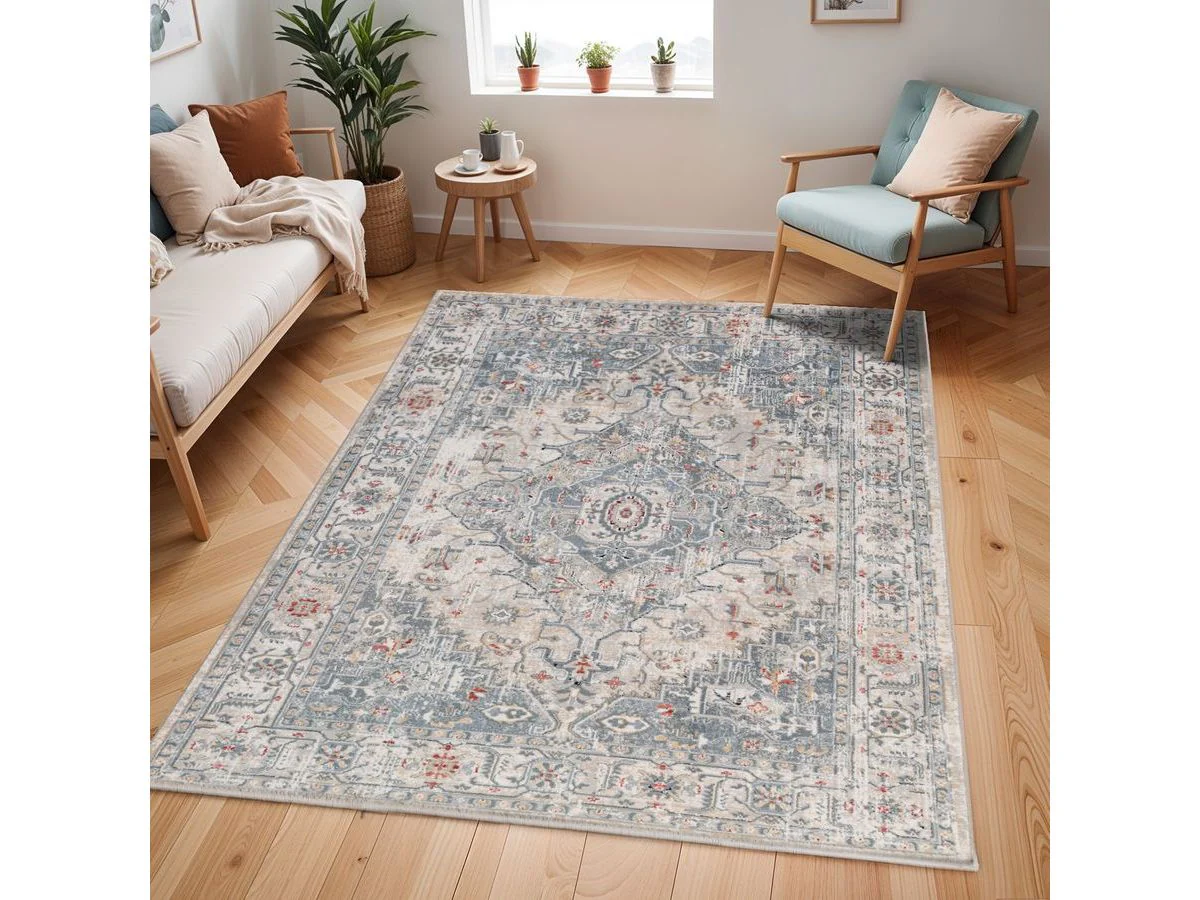 Tapis poils ras NOURA vintage - Image 2