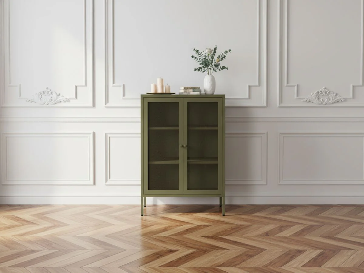 Buffet haut 2 portes 70 cm CLARA métal édition limitée - Image 2