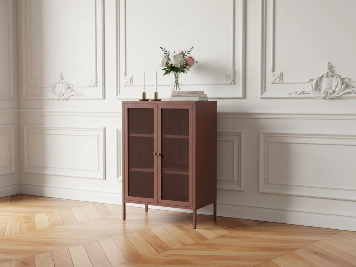 Buffet haut 2 portes 70 cm CLARA métal édition limitée - Image 3