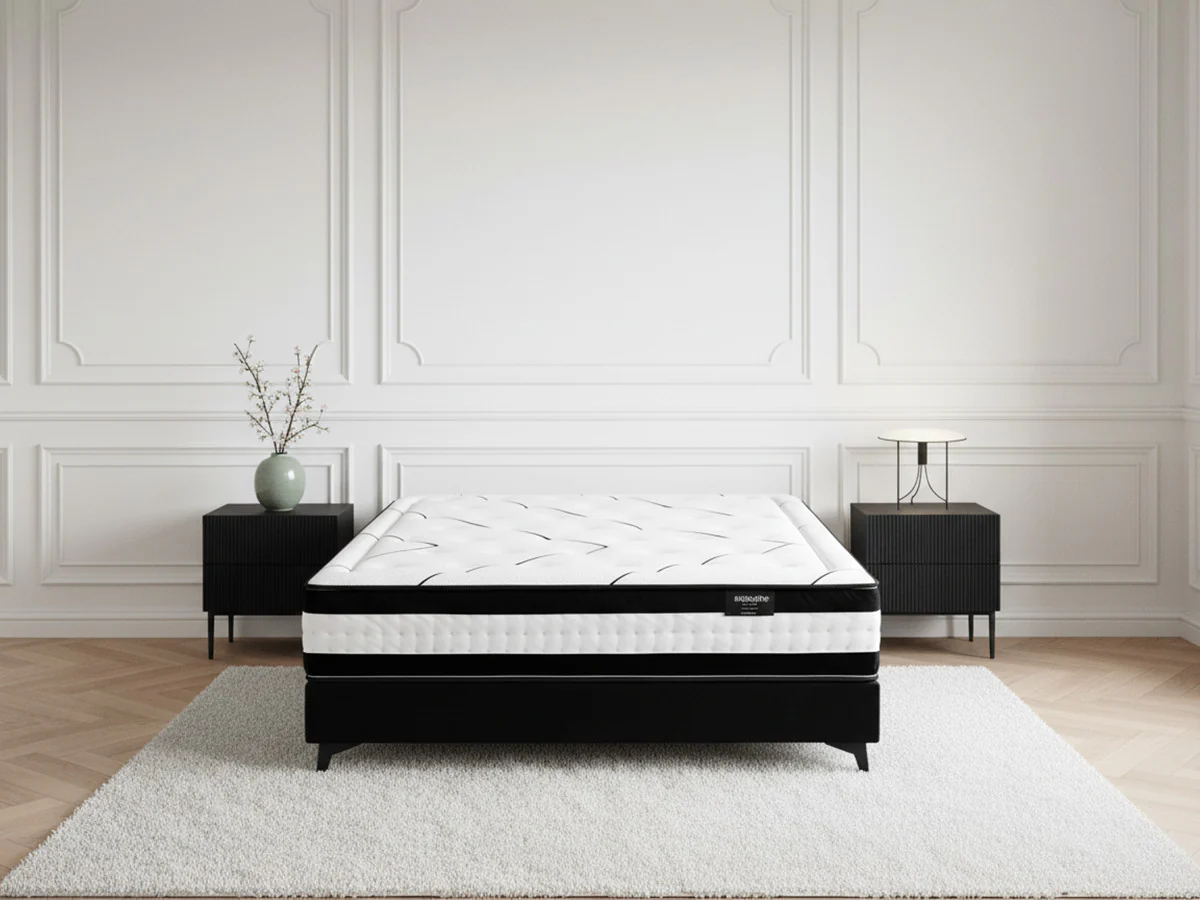 Ensemble matelas ressorts ensachés  et latex + sommier MON ULTIME - Image 2