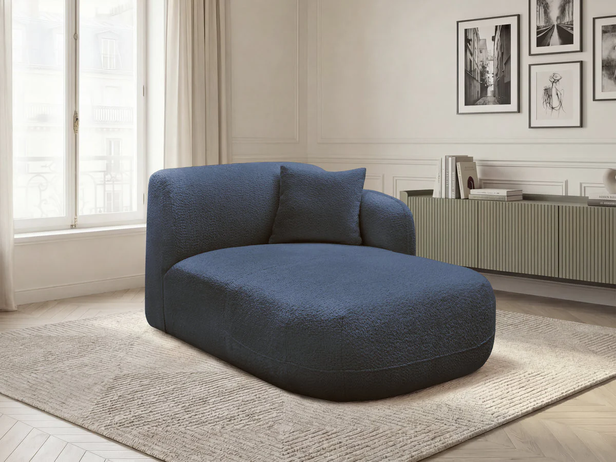 Méridienne avec accoudoir pour canapé modulable ANDA tissu chenille - Image 17