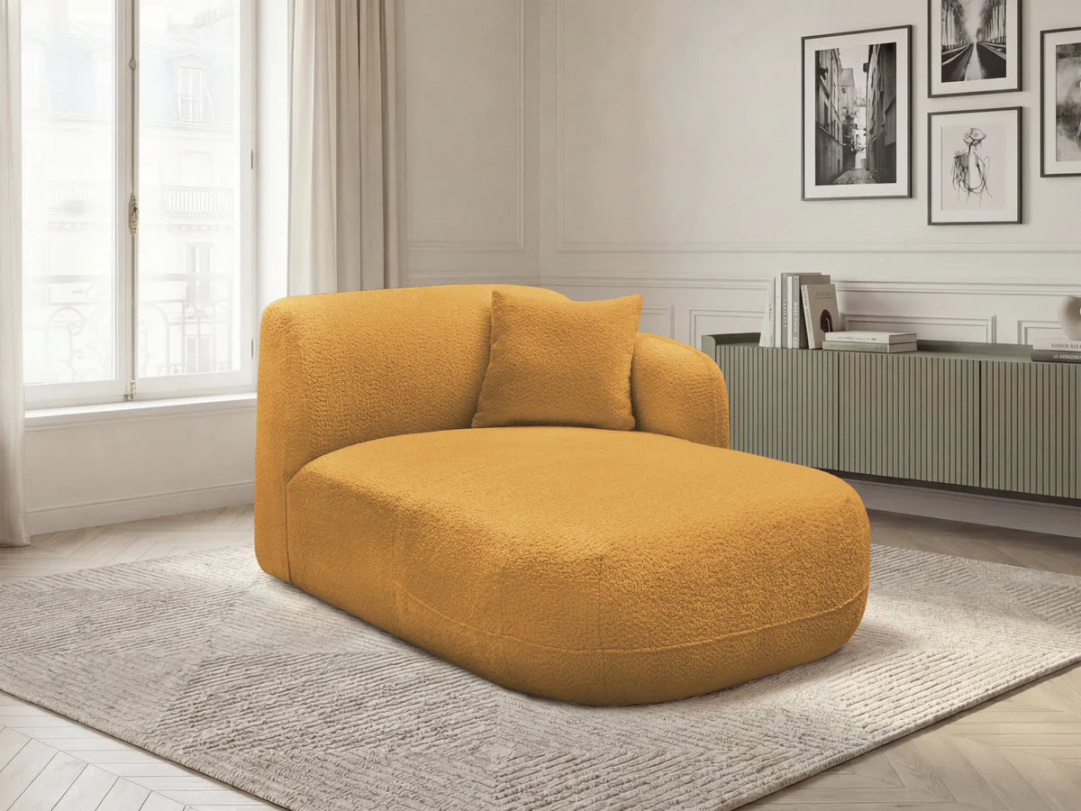 Méridienne avec accoudoir pour canapé modulable ANDA tissu chenille - Image 33
