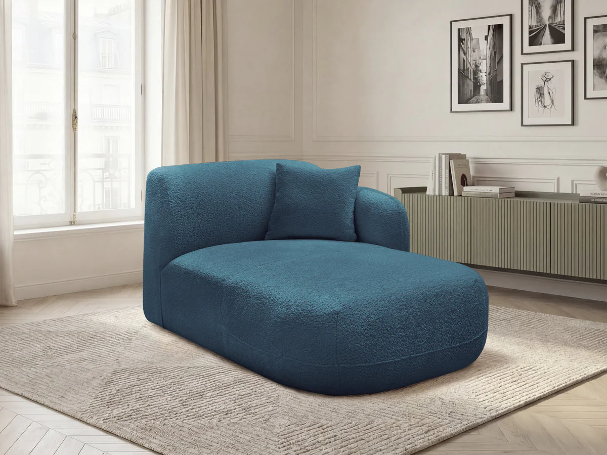 Méridienne avec accoudoir pour canapé modulable ANDA tissu chenille - Image 37