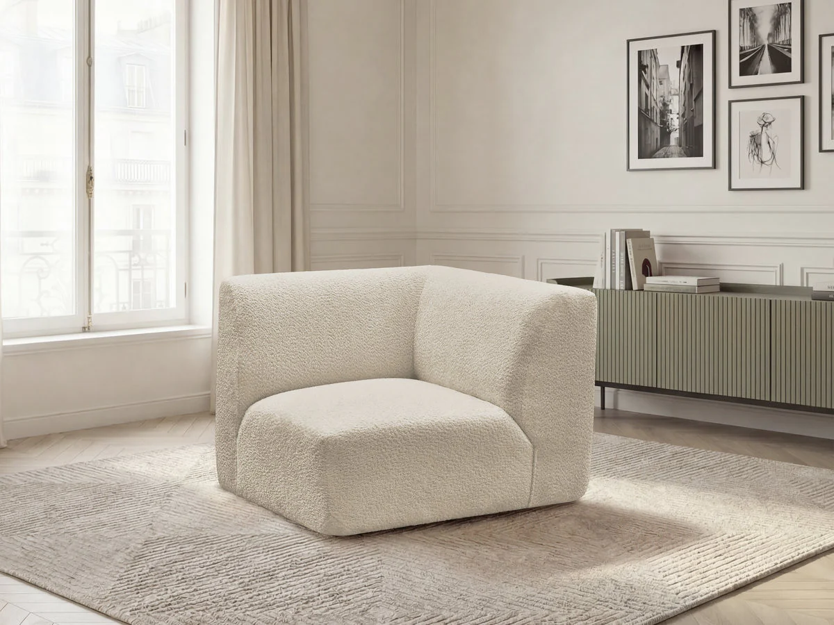 Petit angle pour canapé modulable ANDA tissu chenille - Image 2