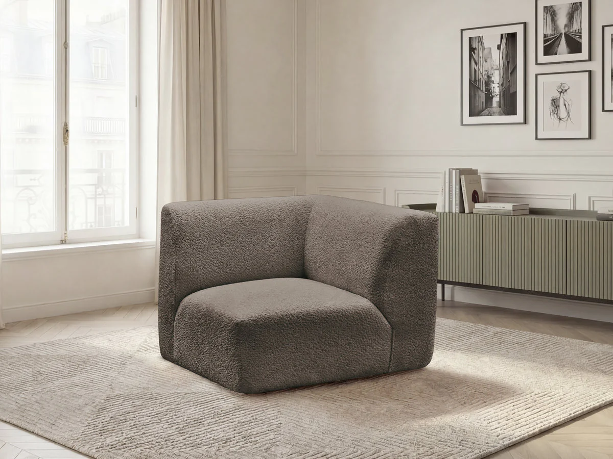 Petit angle pour canapé modulable ANDA tissu chenille - Image 3