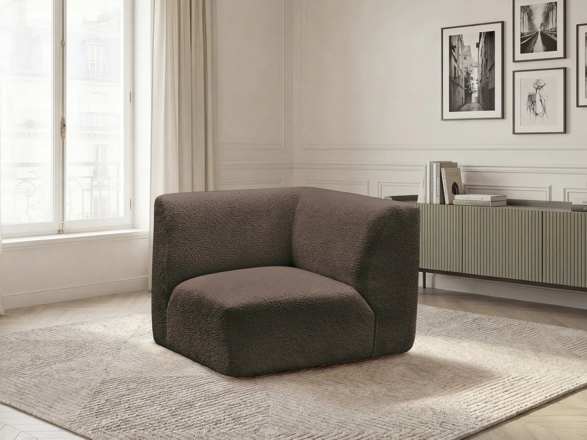 Petit angle pour canapé modulable ANDA tissu chenille - Image 4