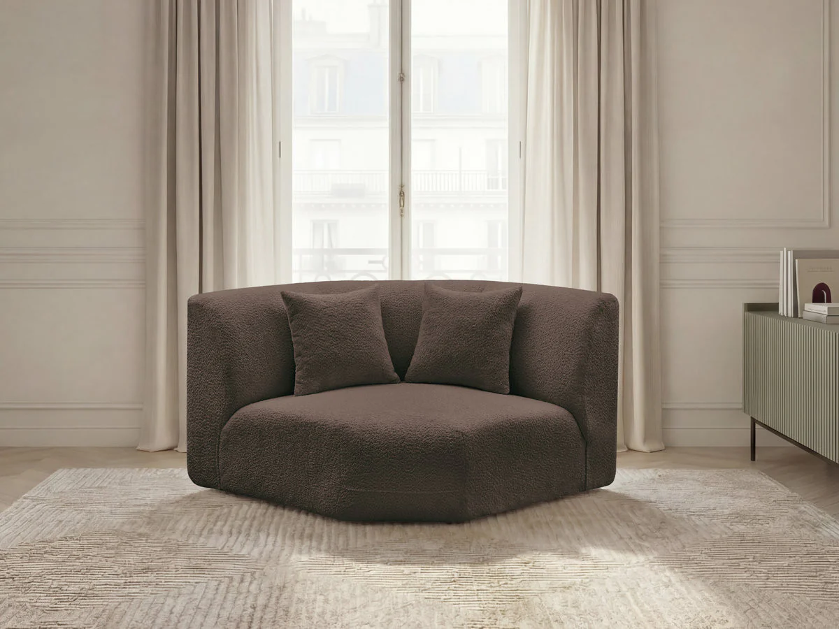 Grand angle pour canapé modulable ANDA tissu chenille - Image 15