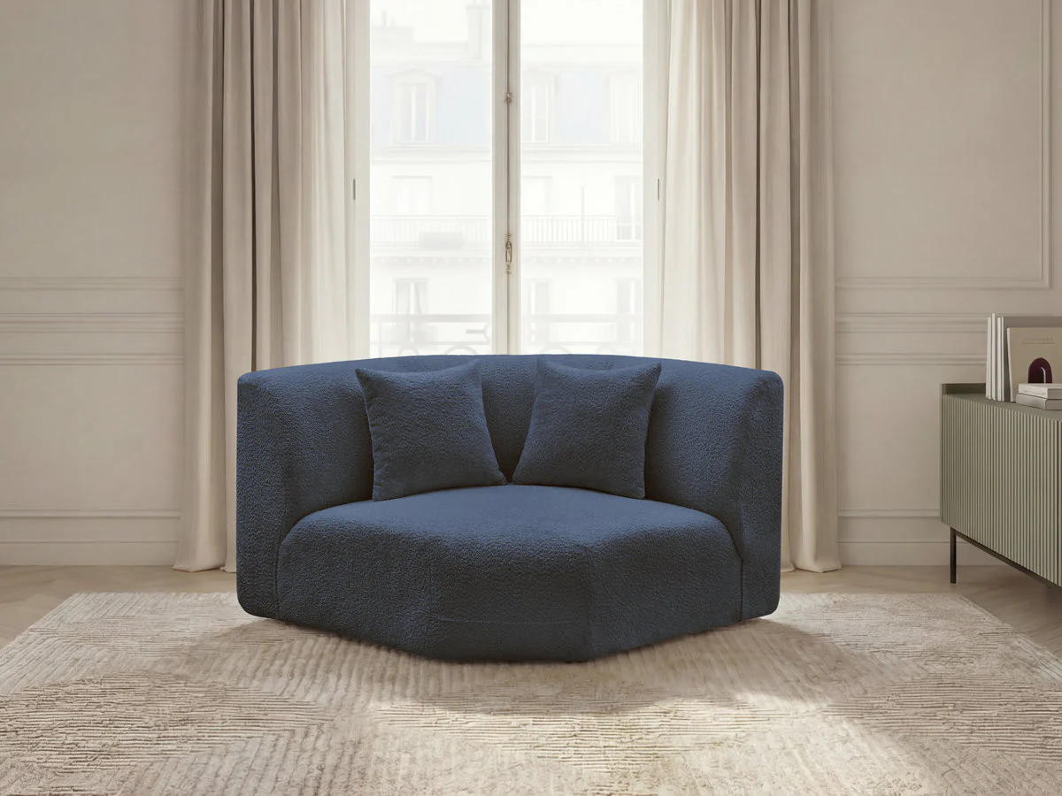 Grand angle pour canapé modulable ANDA tissu chenille - Image 20