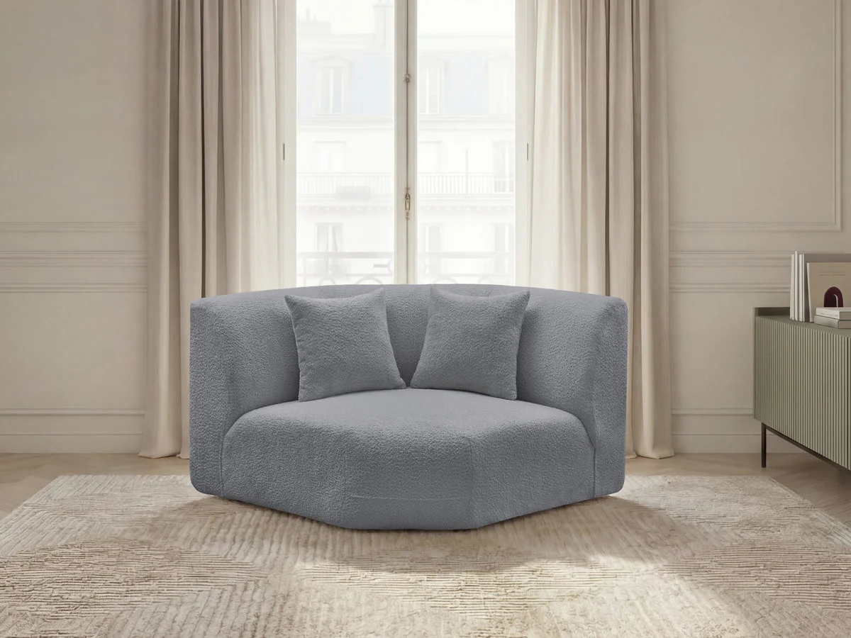 Grand angle pour canapé modulable ANDA tissu chenille - Image 21