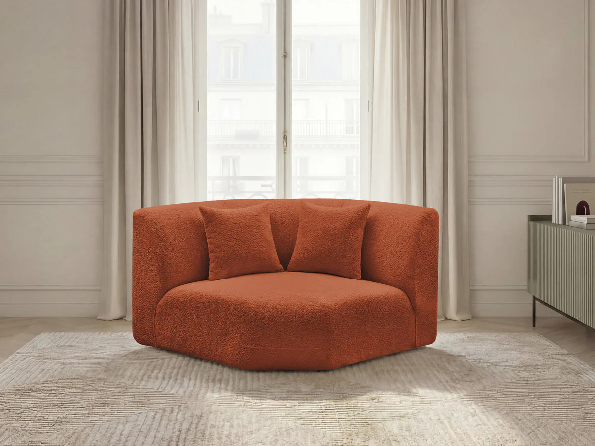 Grand angle pour canapé modulable ANDA tissu chenille - Image 5