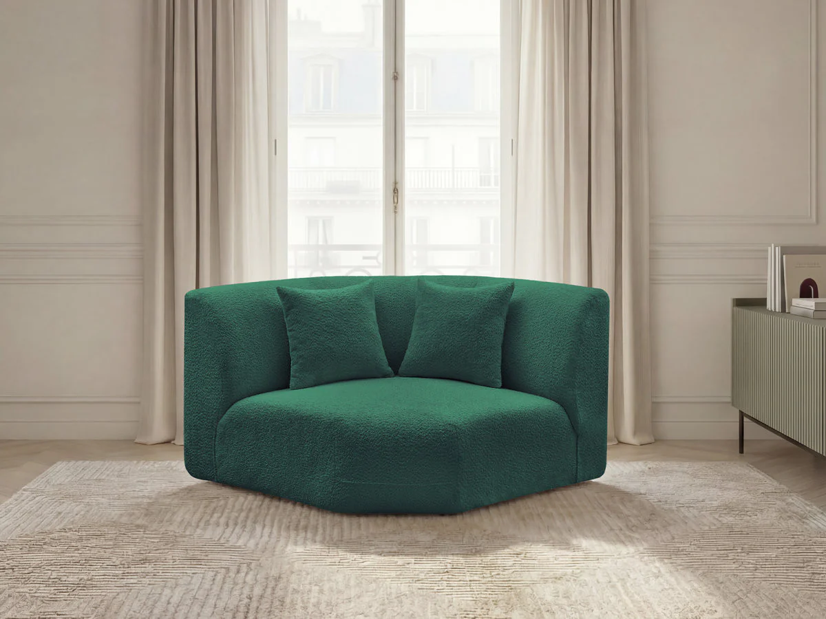 Grand angle pour canapé modulable ANDA tissu chenille - Image 7