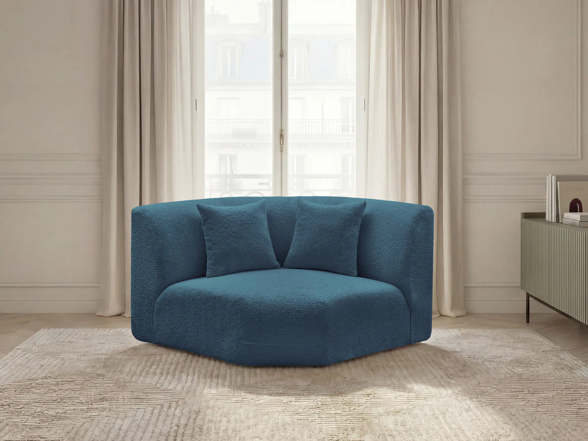 Grand angle pour canapé modulable ANDA tissu chenille - Image 8