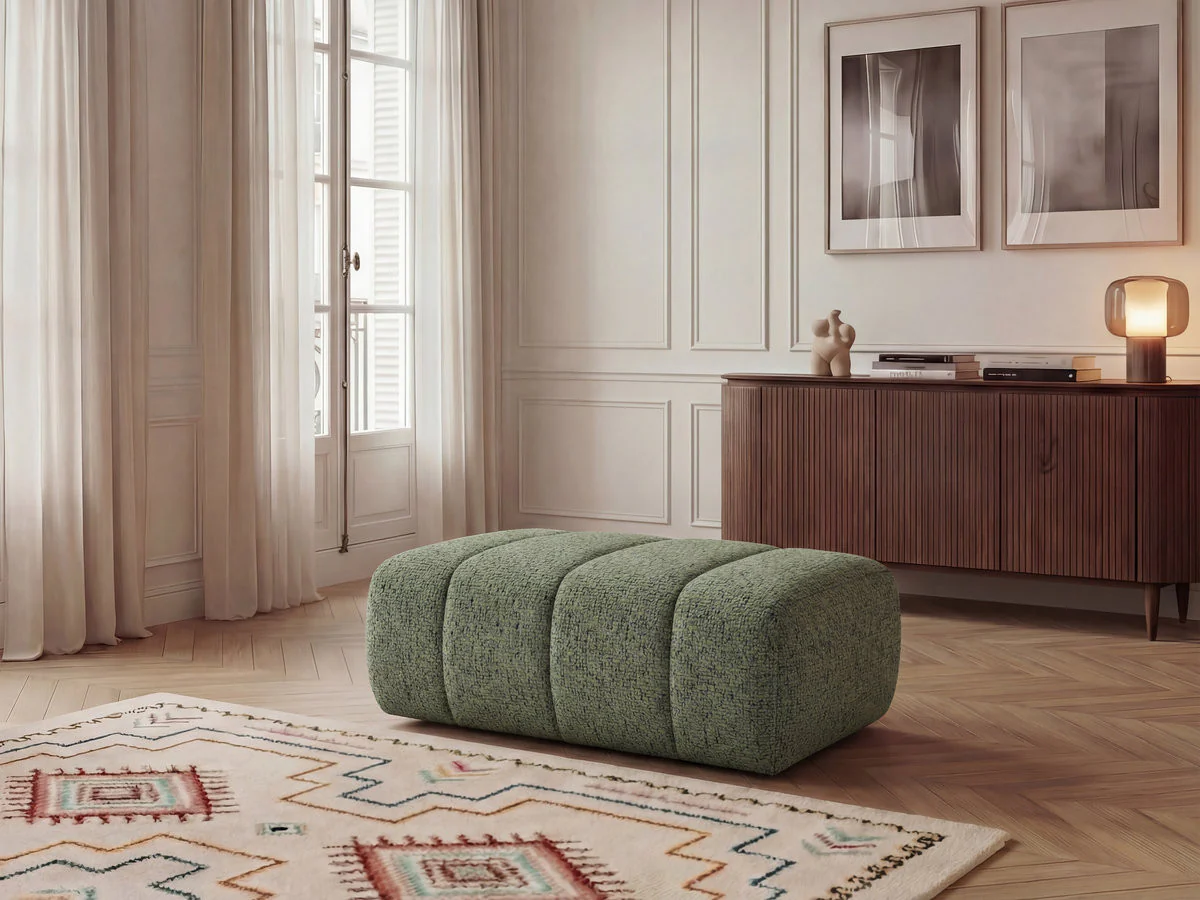 Pouf NESTY tissu chiné - Image 10