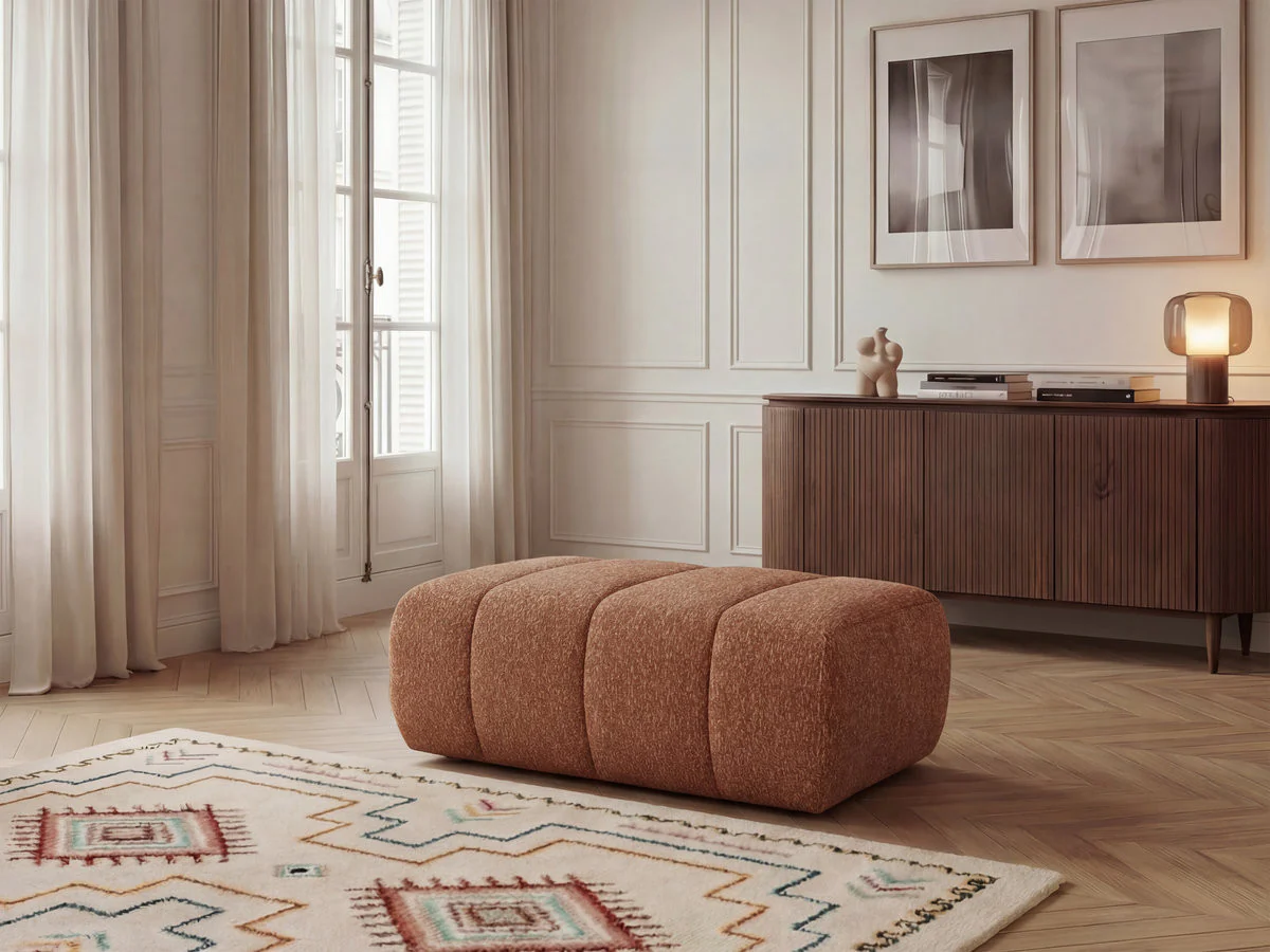 Pouf NESTY tissu chiné - Image 3