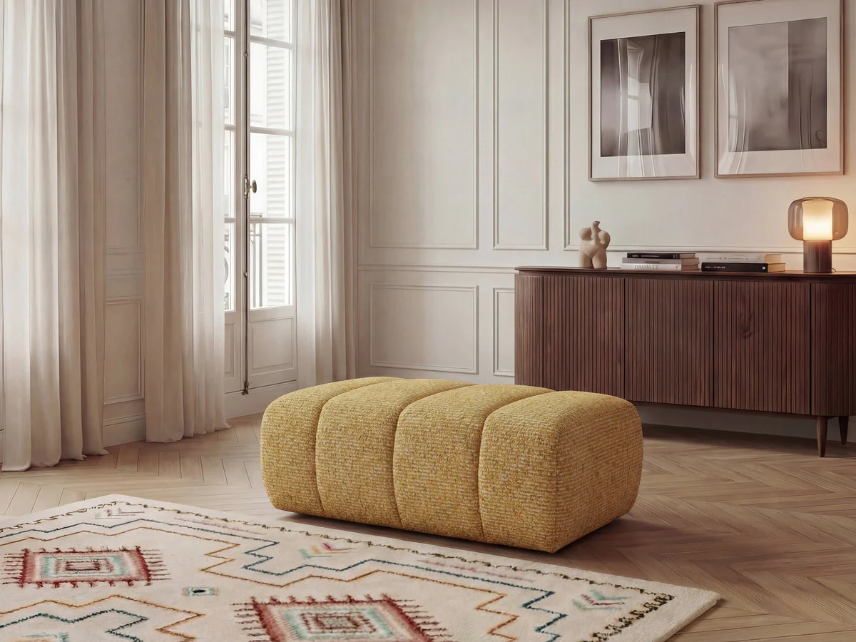 Pouf NESTY tissu chiné - Image 4