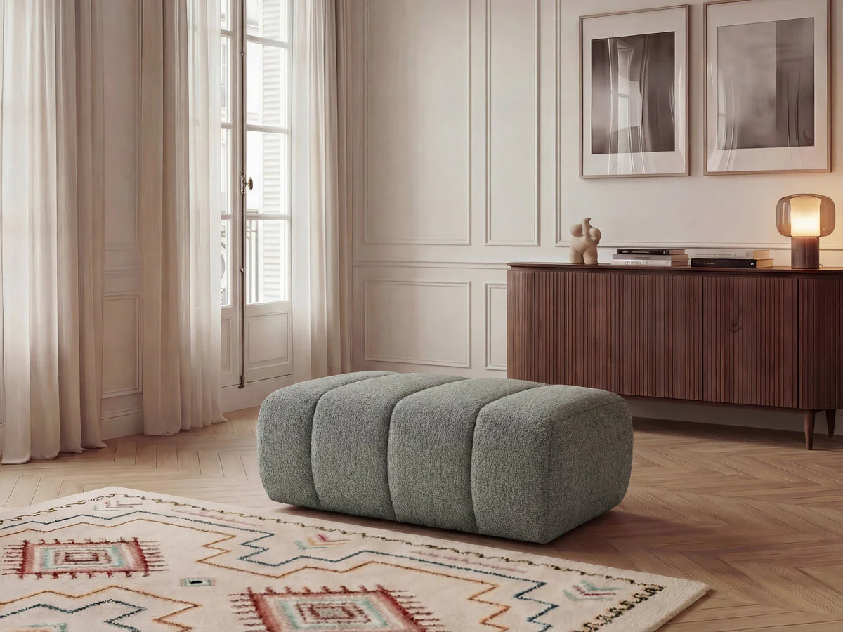 Pouf NESTY tissu chiné - Image 6