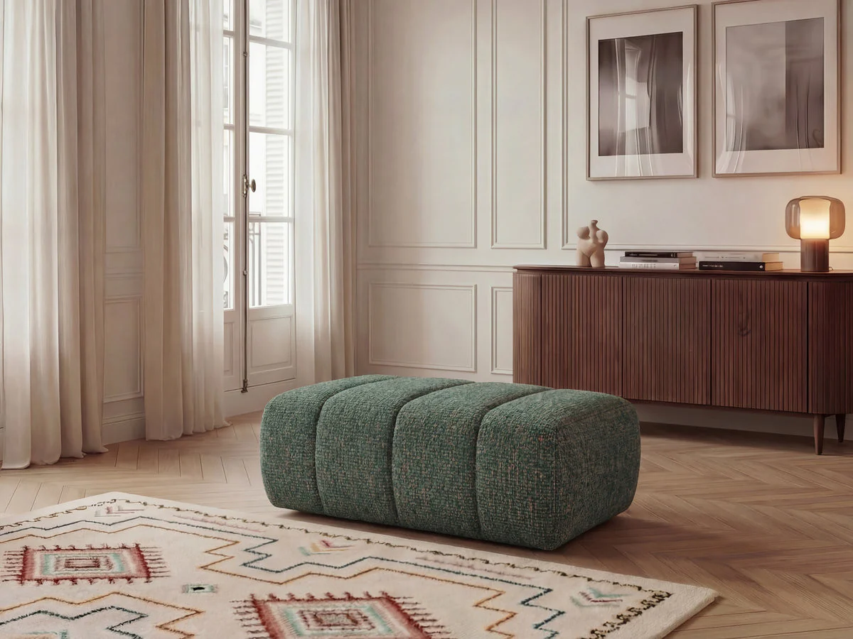 Pouf NESTY tissu chiné - Image 7