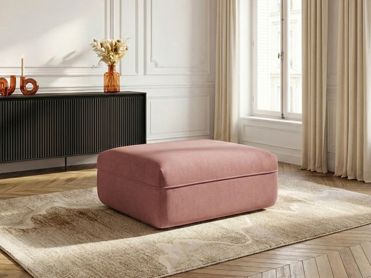 Pouf LUIGI en tissu lisse - Image 15