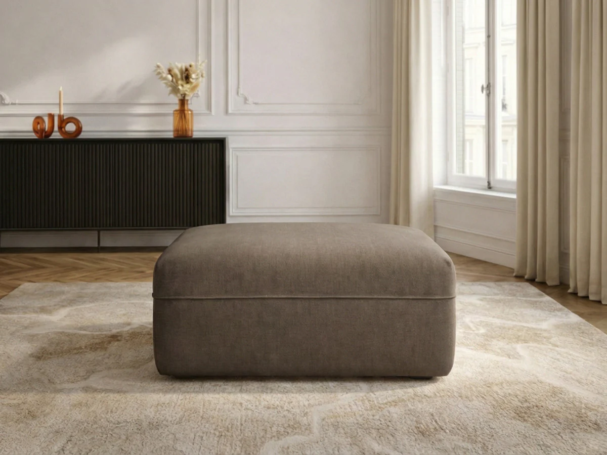 Pouf LUIGI en tissu lisse - Image 4