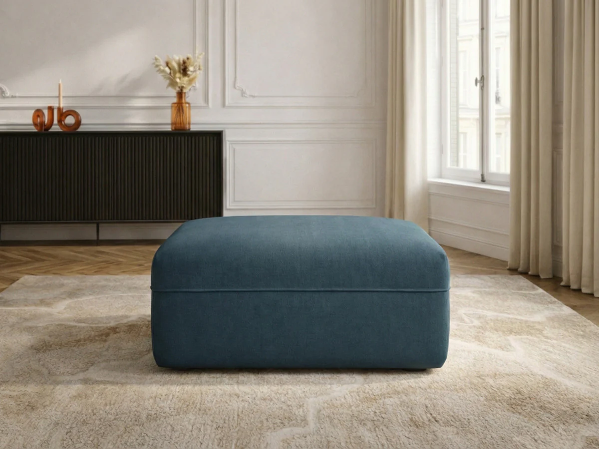 Pouf LUIGI en tissu lisse - Image 8