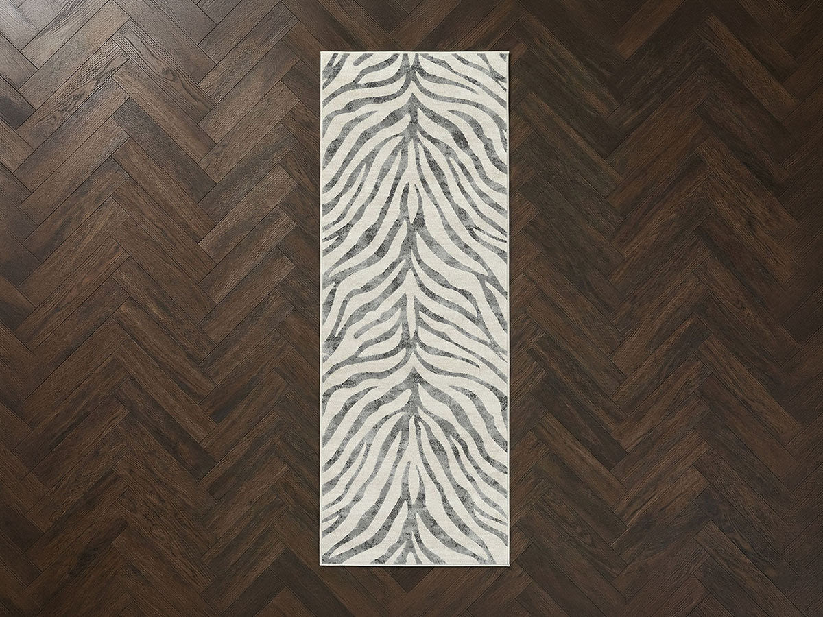 Tapis de couloir poils ras ZORA motif zèbre - Image 2