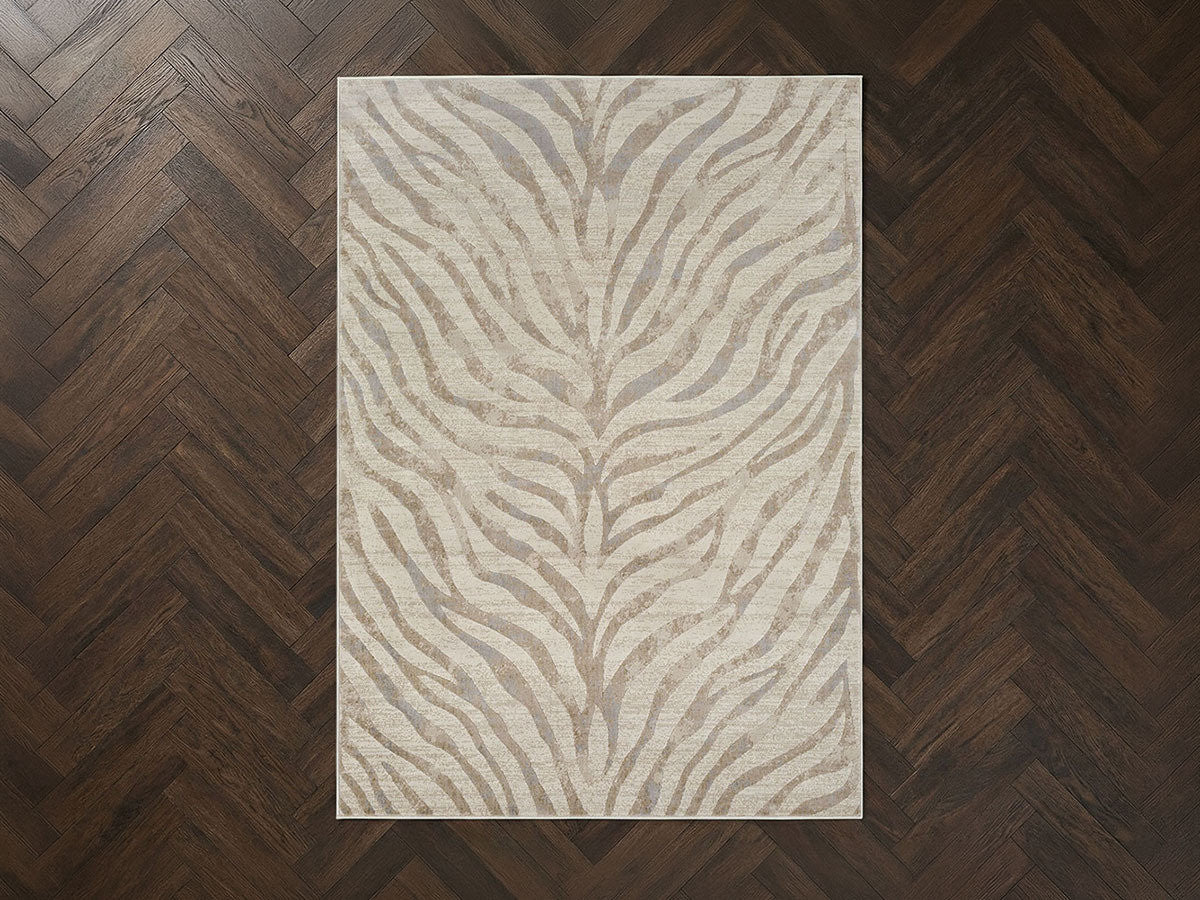 Tapis poils ras ZORA motif zèbre - Image 2