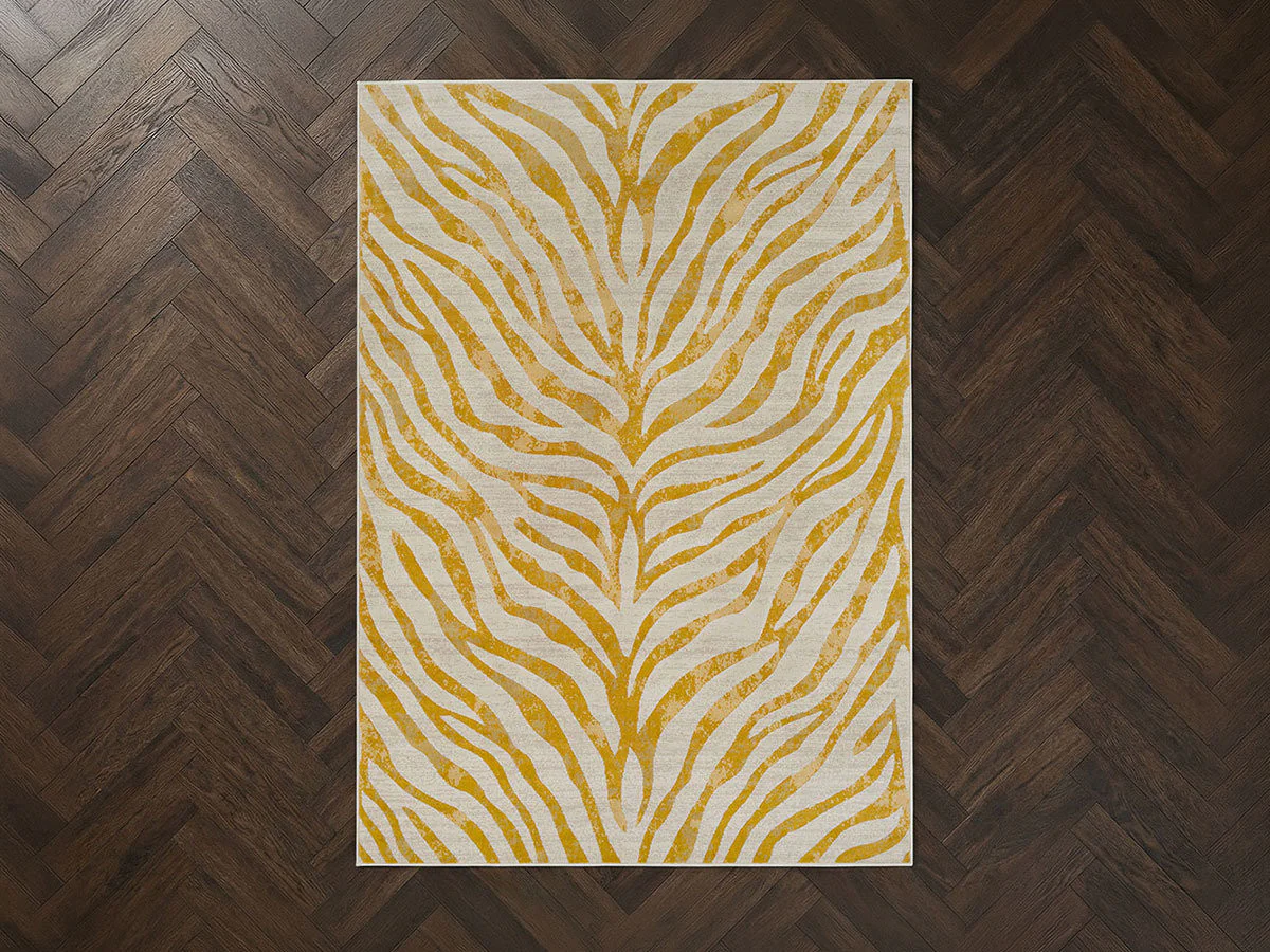 Tapis poils ras ZORA motif zèbre - Image 3