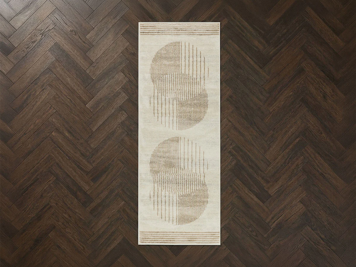 Tapis de couloir poils ras SENO motif graphique