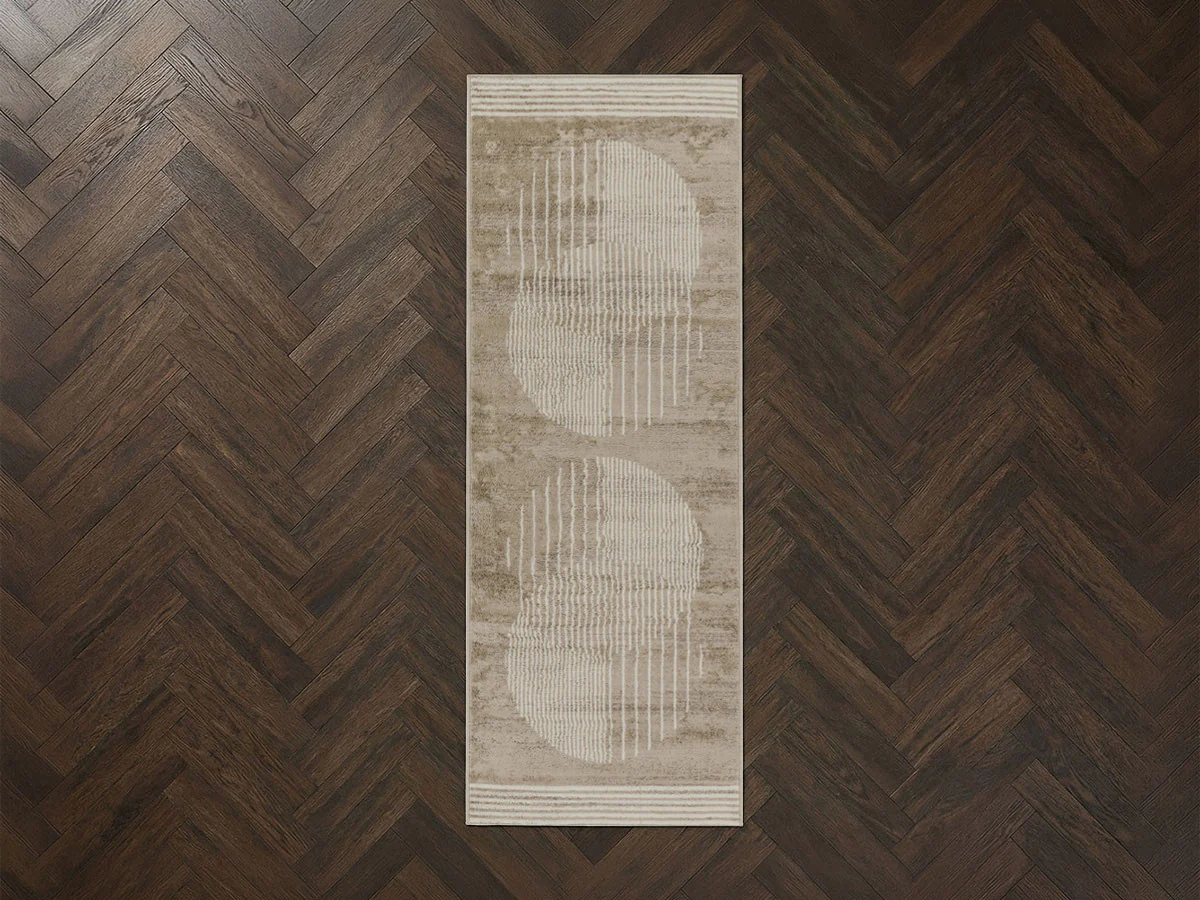 Tapis de couloir poils ras SENO motif graphique - Image 2