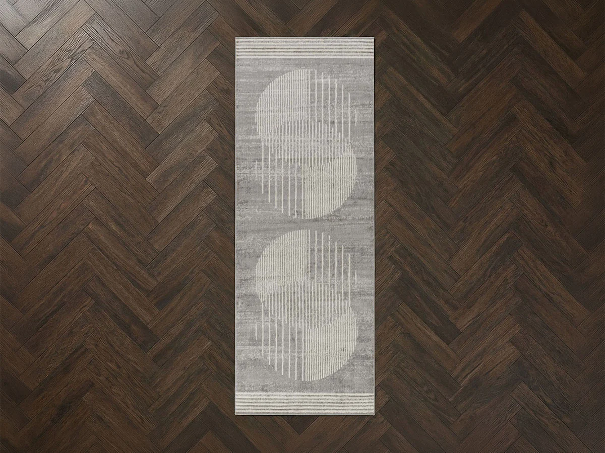 Tapis de couloir poils ras SENO motif graphique - Image 3