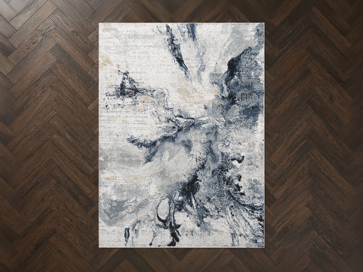 Tapis poils ras ORION motif abstrait